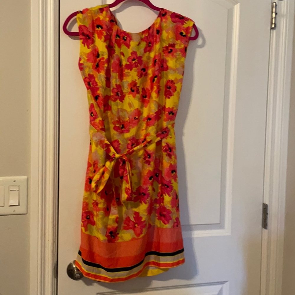 Loft yellow and pink floral dress